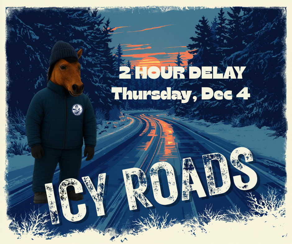 Due to the icy roads, River Valley School District will be on a two hour delay on Thursday, December 4. 