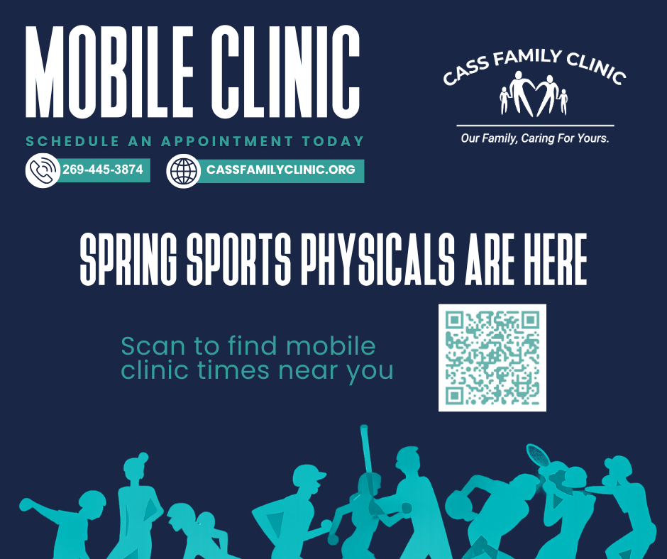 Mobile clinic sports physical flyer