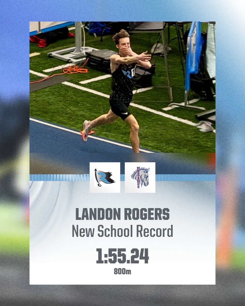 LANDON ROGERS - New School Record 800m