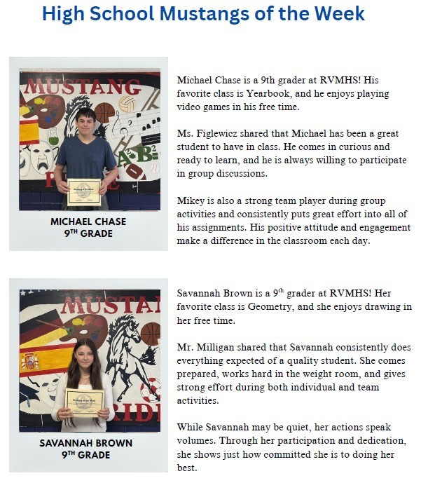 mustangs of the week