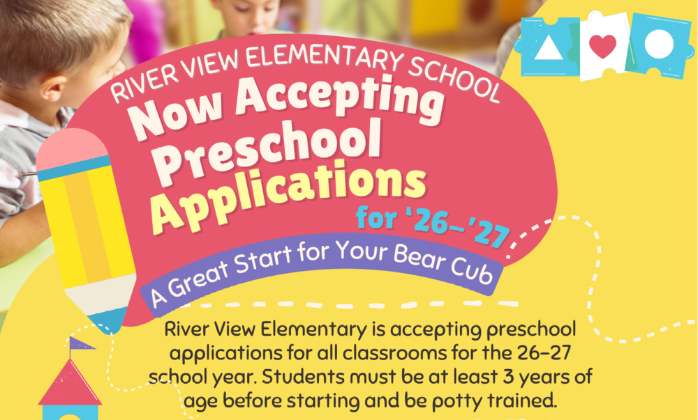 Now Accepting Preschool Applications for 2026-2027
