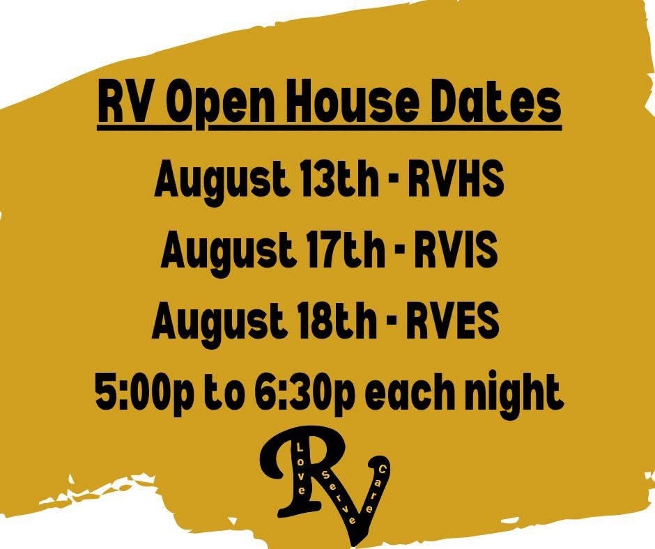 open houses dates and times