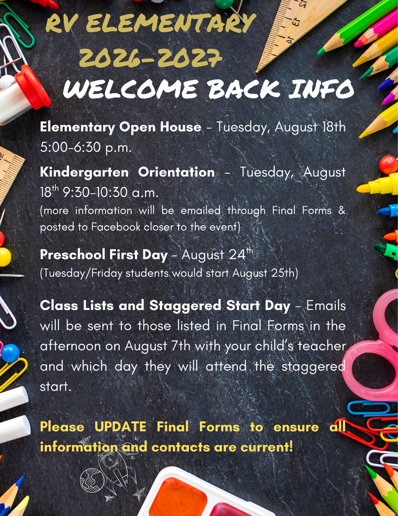 Welcome Back dates