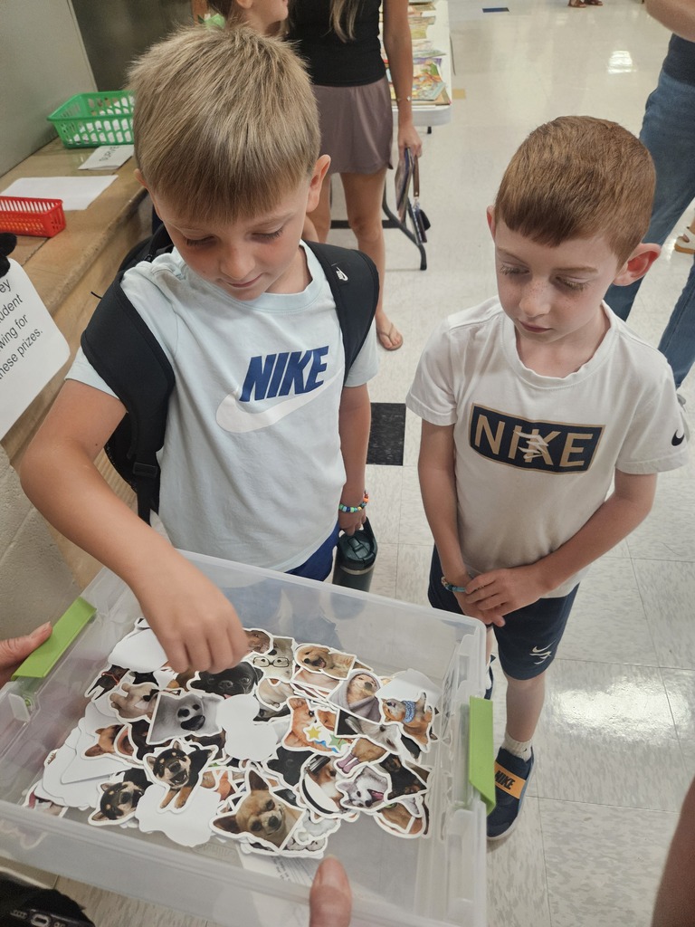 Getting stickers!