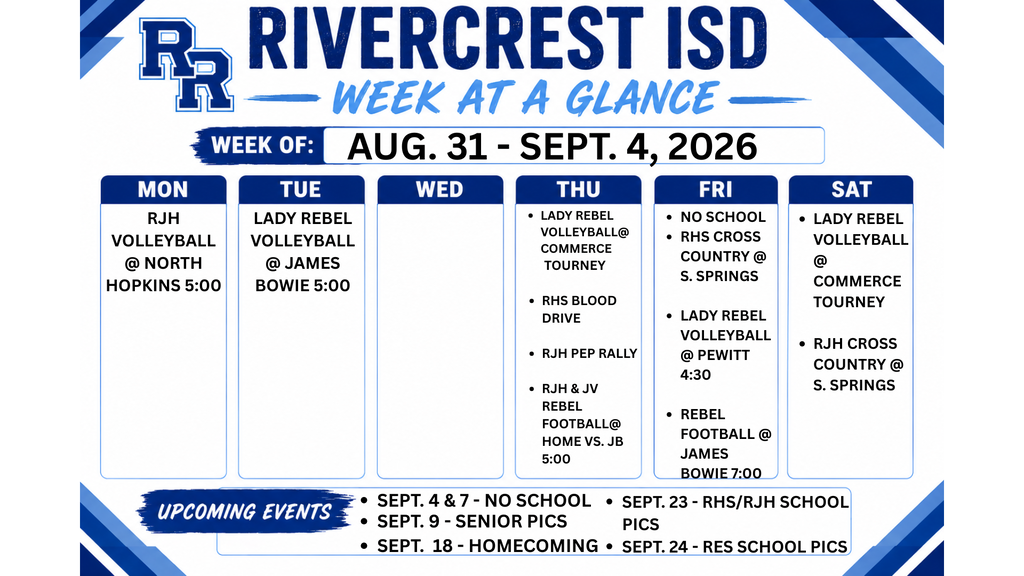 WEEKLY EVENTS 