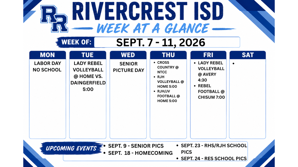 WEEKLY EVENTS 
