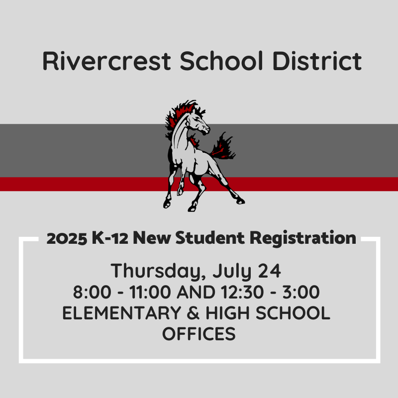 New Student Registration Rivercrest Announcement
