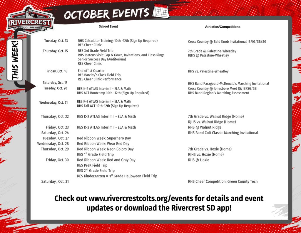 October events calendar