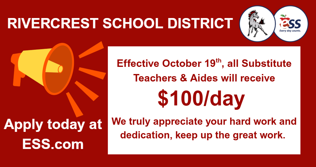 RSD Substitution pay $100 day