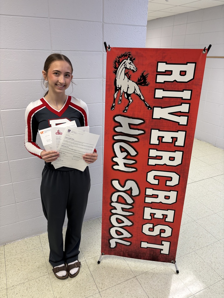 College acceptance letters held by student