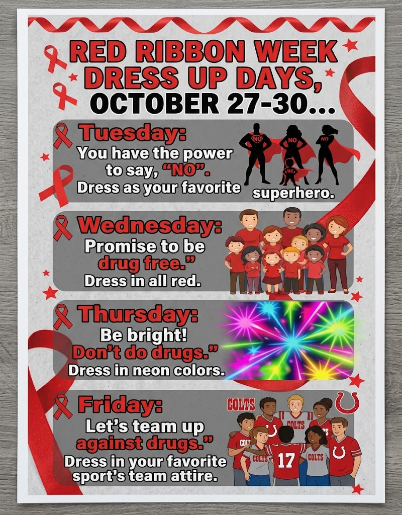 red ribbon week list of activities