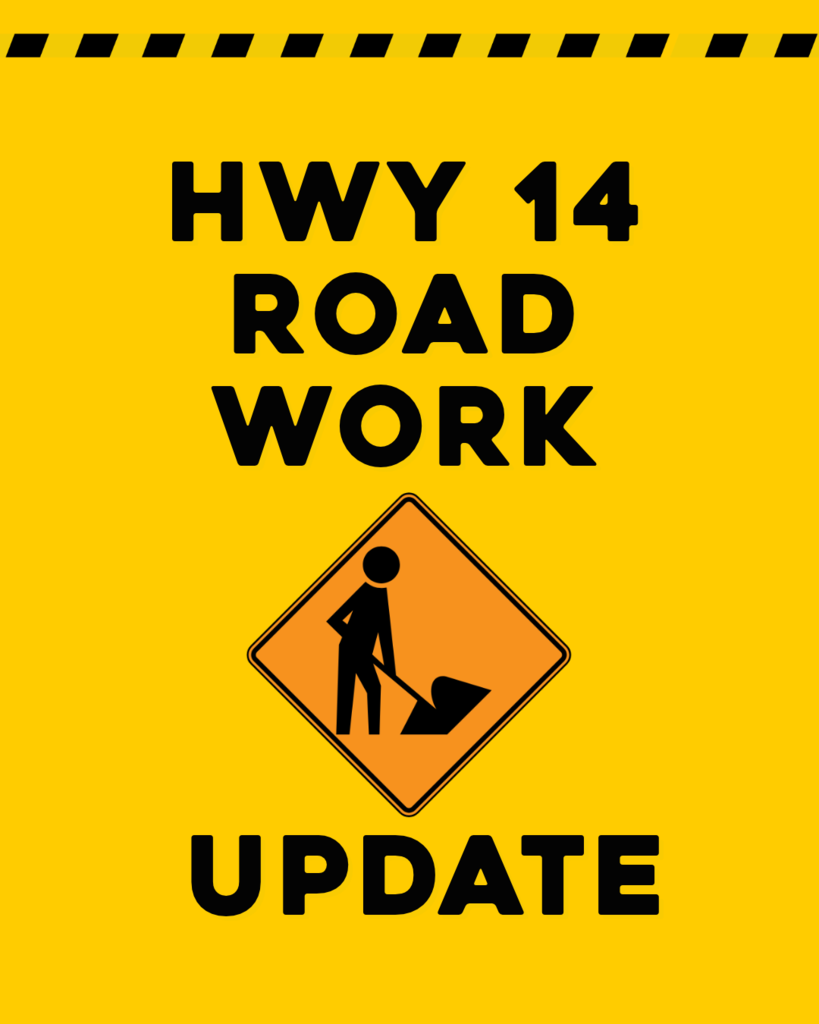 road work update for hwy 14