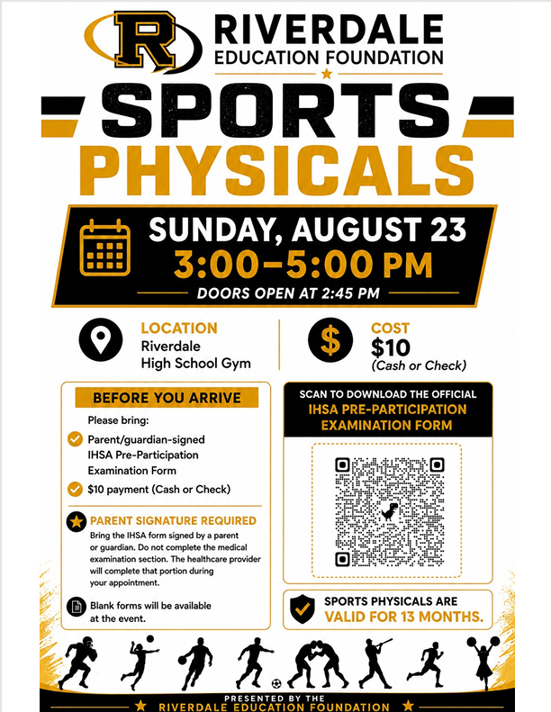 Sport Physicals Sponsored by the Riverdale Education Foundation