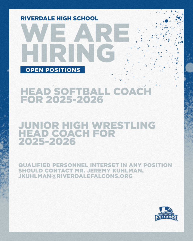 Open Positions for Softball and JH Wrestling this school year