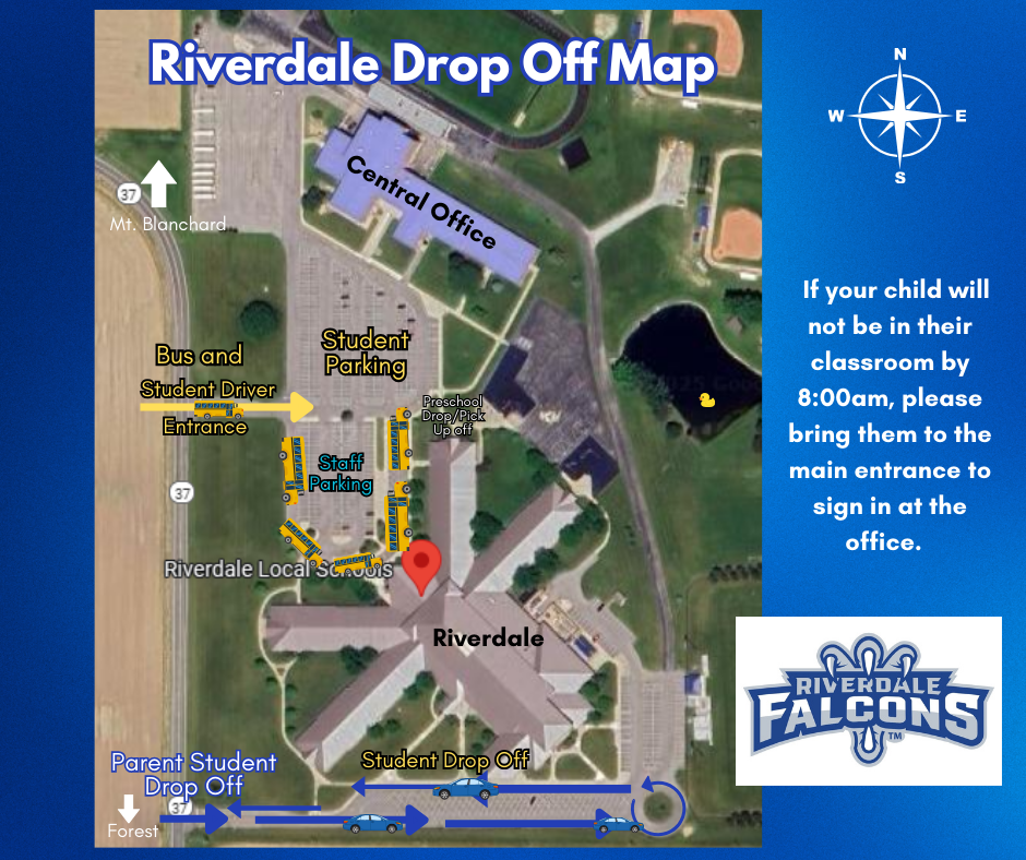Parent Student Drop Off Map for changed locations