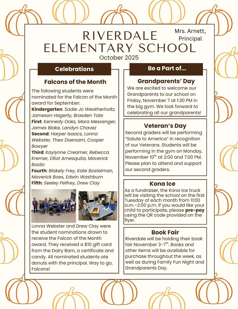 October 2025 Elementary Principal's Newsletter