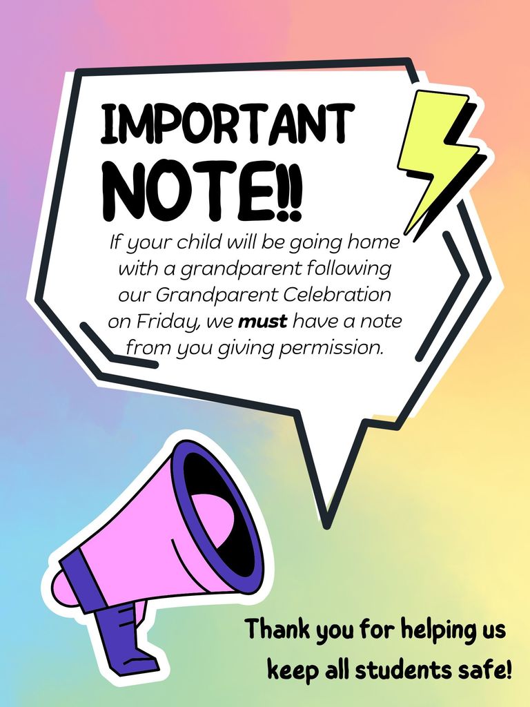 Important note regarding Grandparent's Day