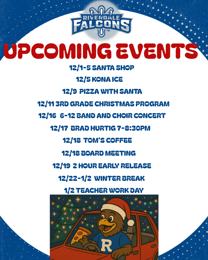December Falcon Nest News Upcoming Events