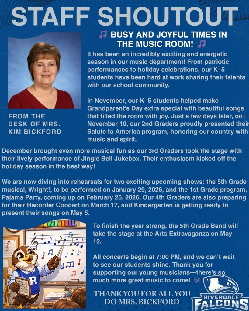 Falcon Nest New Staff Shoutout Page 5 February 2026 Edition