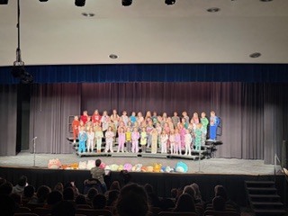1st Grade "Pajama Party", adorable performance, last show tonight at 7:00pm in the district auditorium 