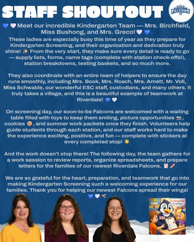 March Edition Falcon Nest News 2026 Staff Shout out