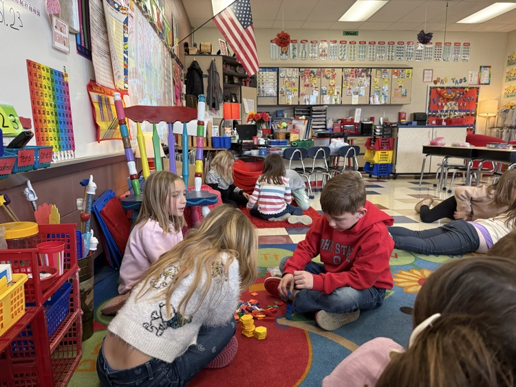 working with shapes in small groups 