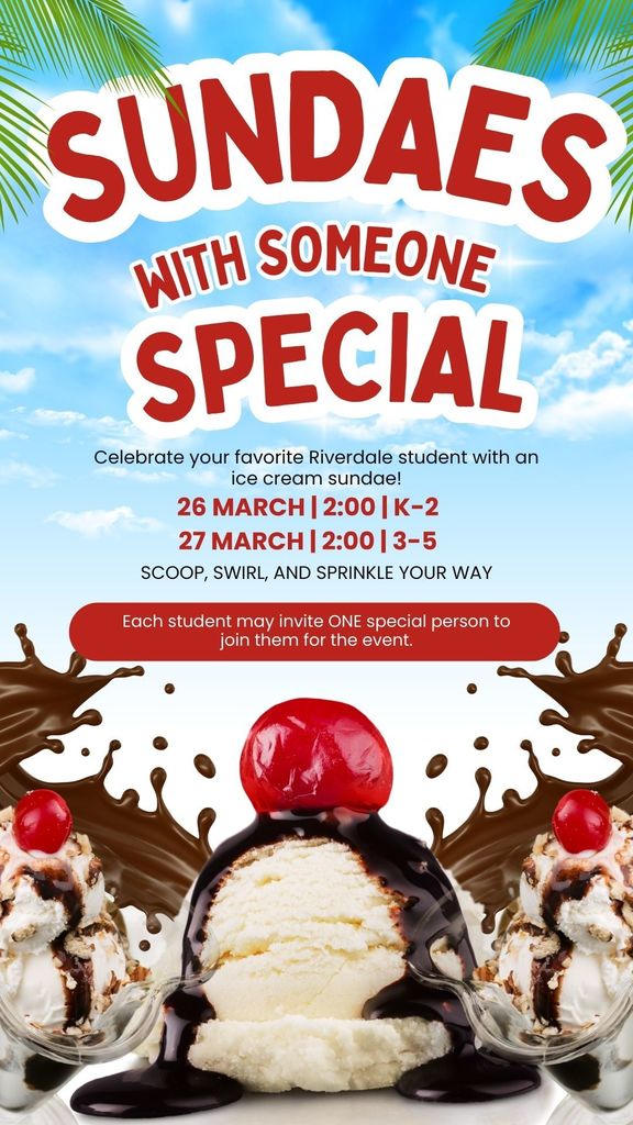 flyer for sundaes with someone special