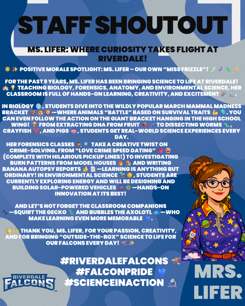 Falcon Nest News April Staff Shoutout 2026