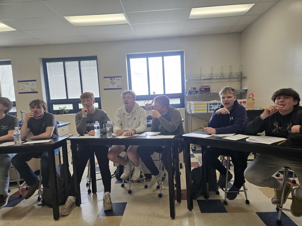 Group of 5th period students tasting PTC paper