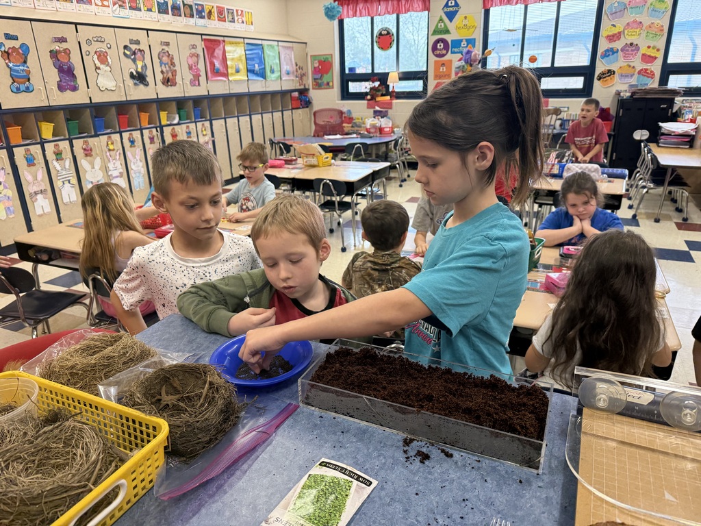 putting dirt in their pot