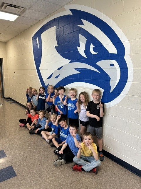 Falcon in the hallway by the choir room