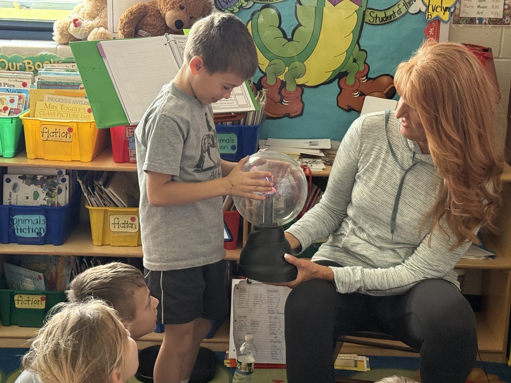 A student using the static ball