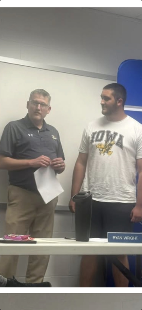 Mr. Kuhlman giving recognition to a Brody Berger at Mondays Board meeting. Happy National Principals day. 