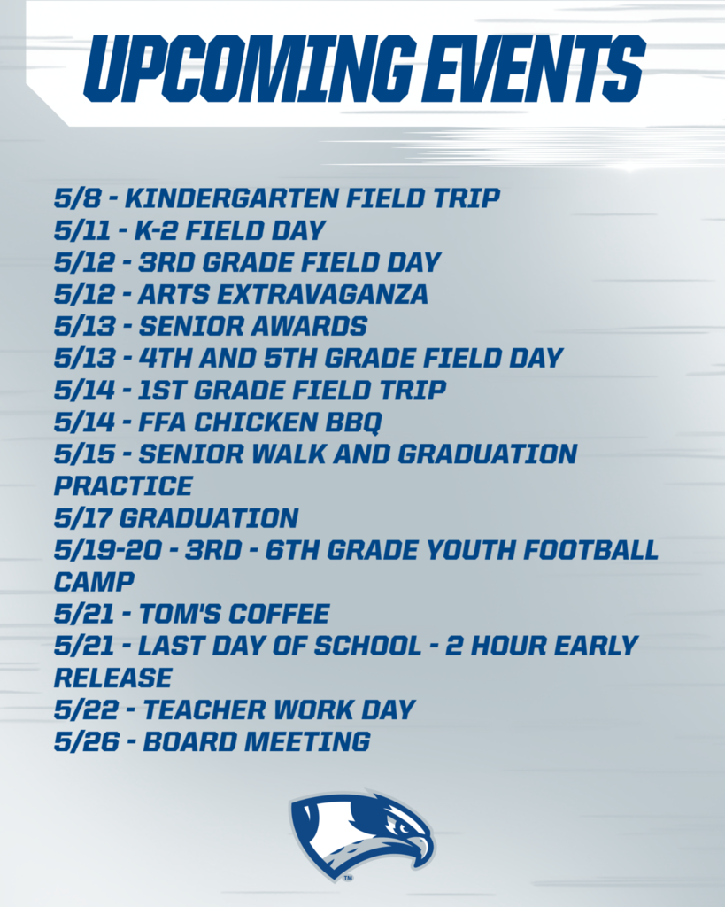 Upcoming events May 2026 Falcon Nest News