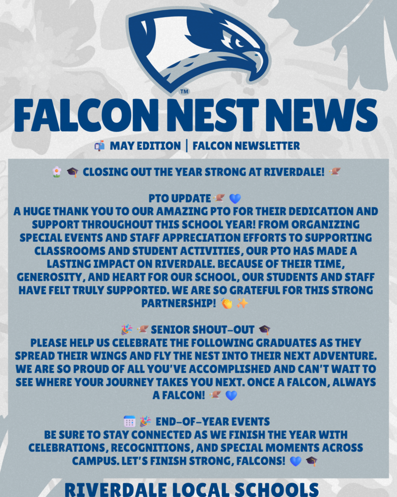 Falcon Nest News Cover page May 2026