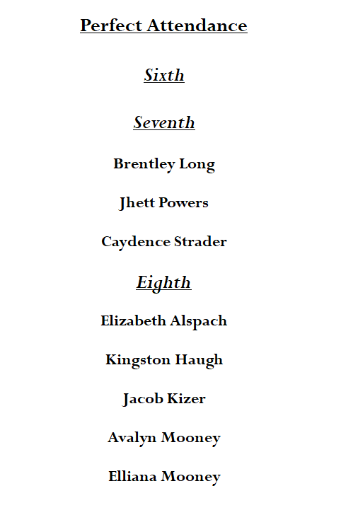 perfect attendance