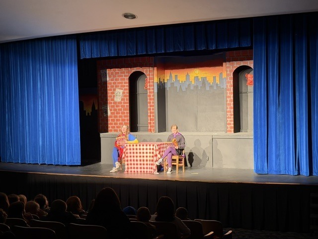 "Will You Be My Nemesis?" Riverdale's Middle School Play production, prime time show tonight at 7:00pm in the district building auditorium.