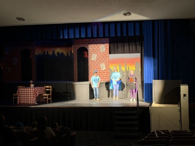 "Will You Be My Nemesis?" Riverdale's Middle School Play production, prime time show tonight at 7:00pm in the district building auditorium.