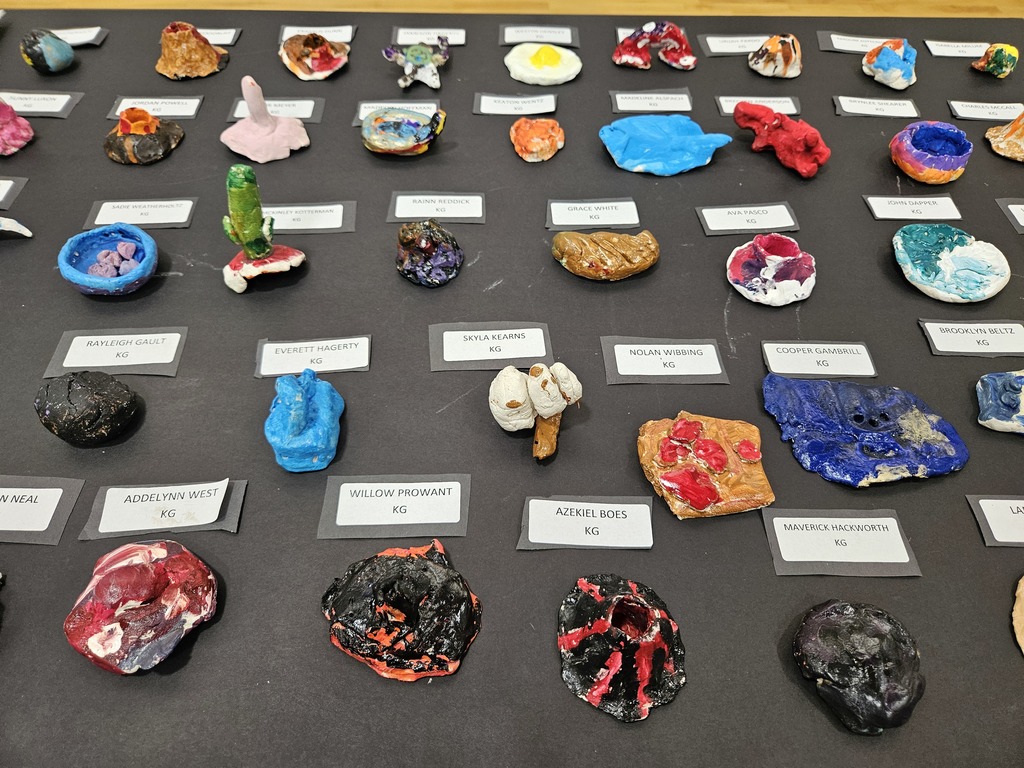 Clay artwork made by 4th grade