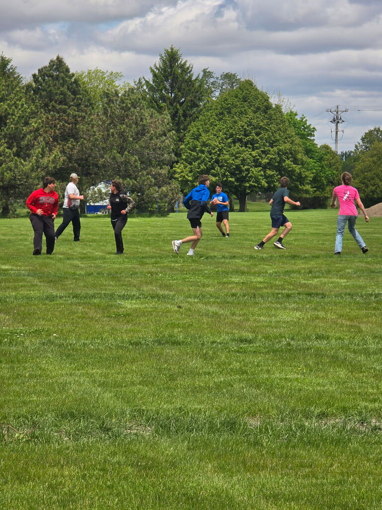 playing football