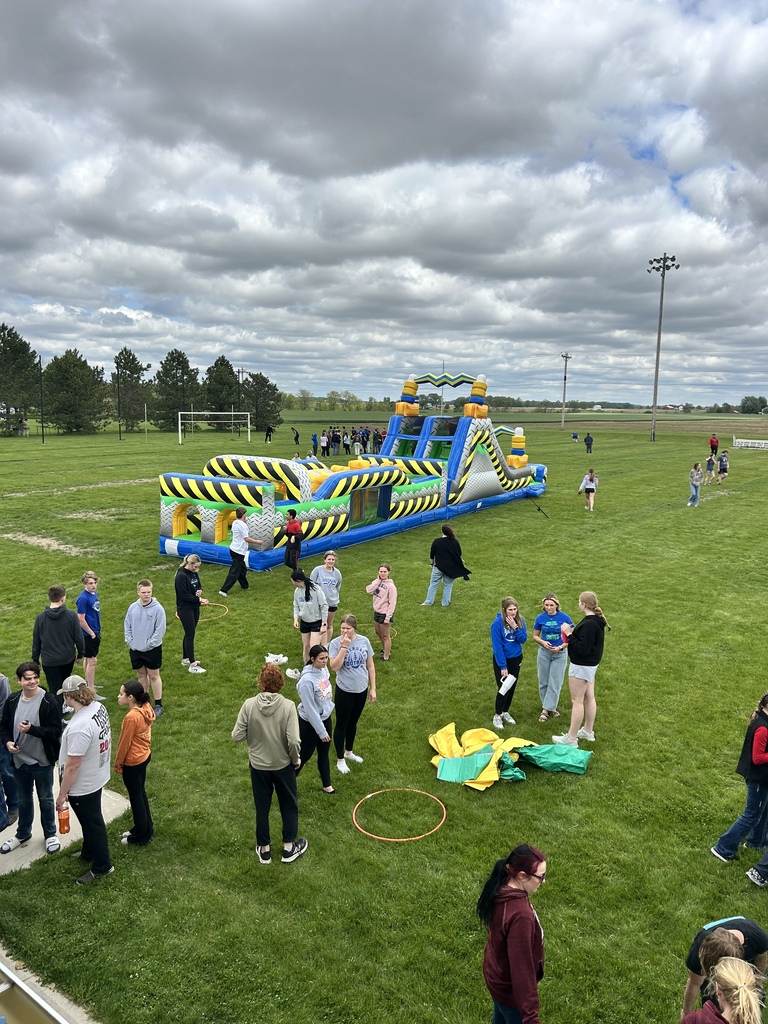 arial view of the bounce house