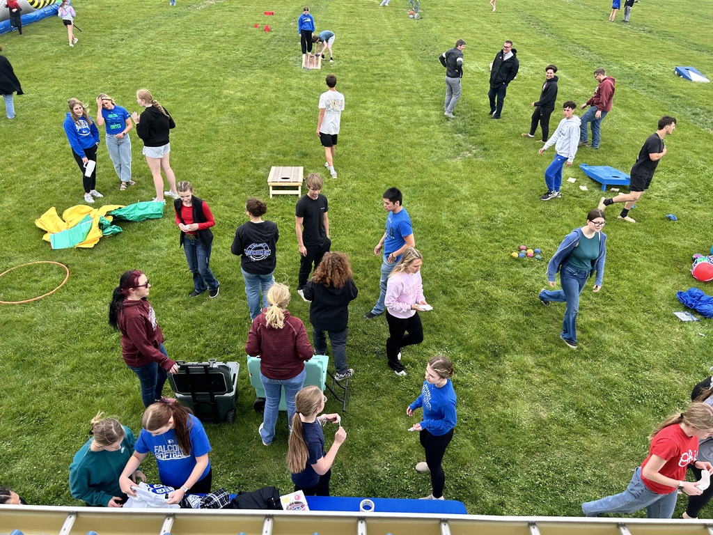 ariel view of kids playing games