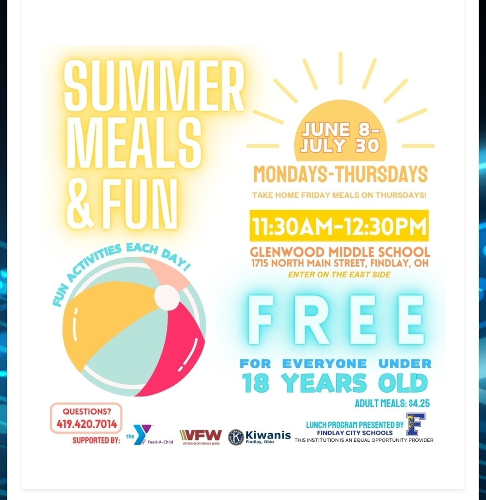 SUMMER MEALS & FUN JUNE 8- JULY 30 MONDAYS-THURSDAYS TAKE HOME FRIDAY MEALS ON THURSDAYS! 11:30AM-12:30PM