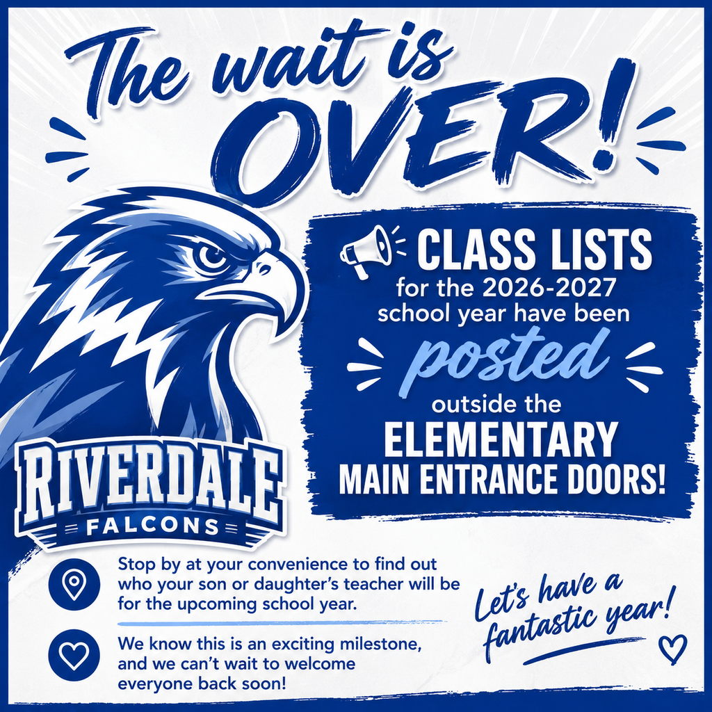 Poster telling parents class lists have been posted outside the elementary main entrance doors