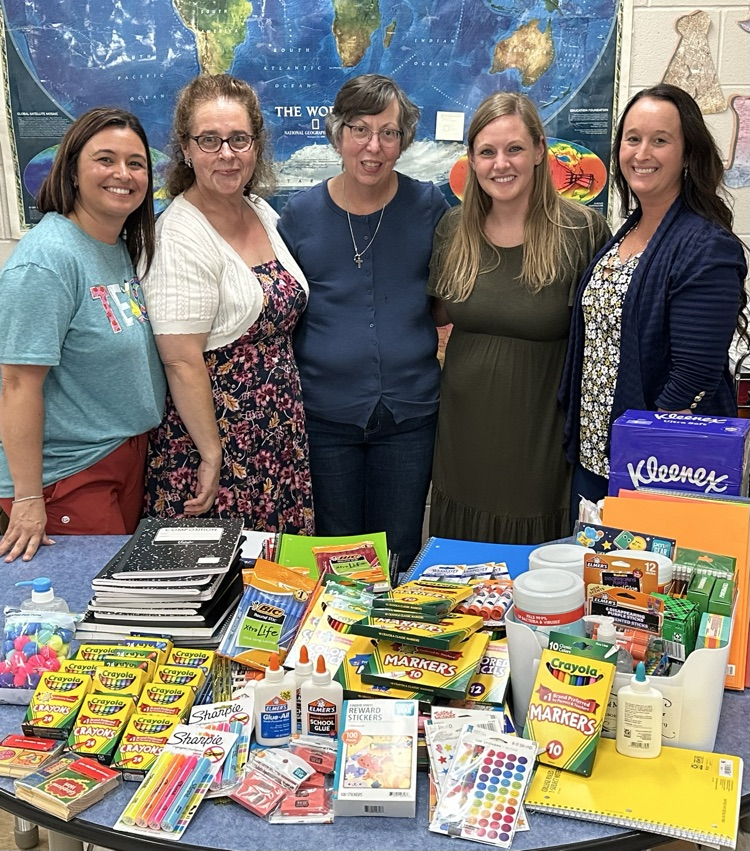 photo of donated school supplies 