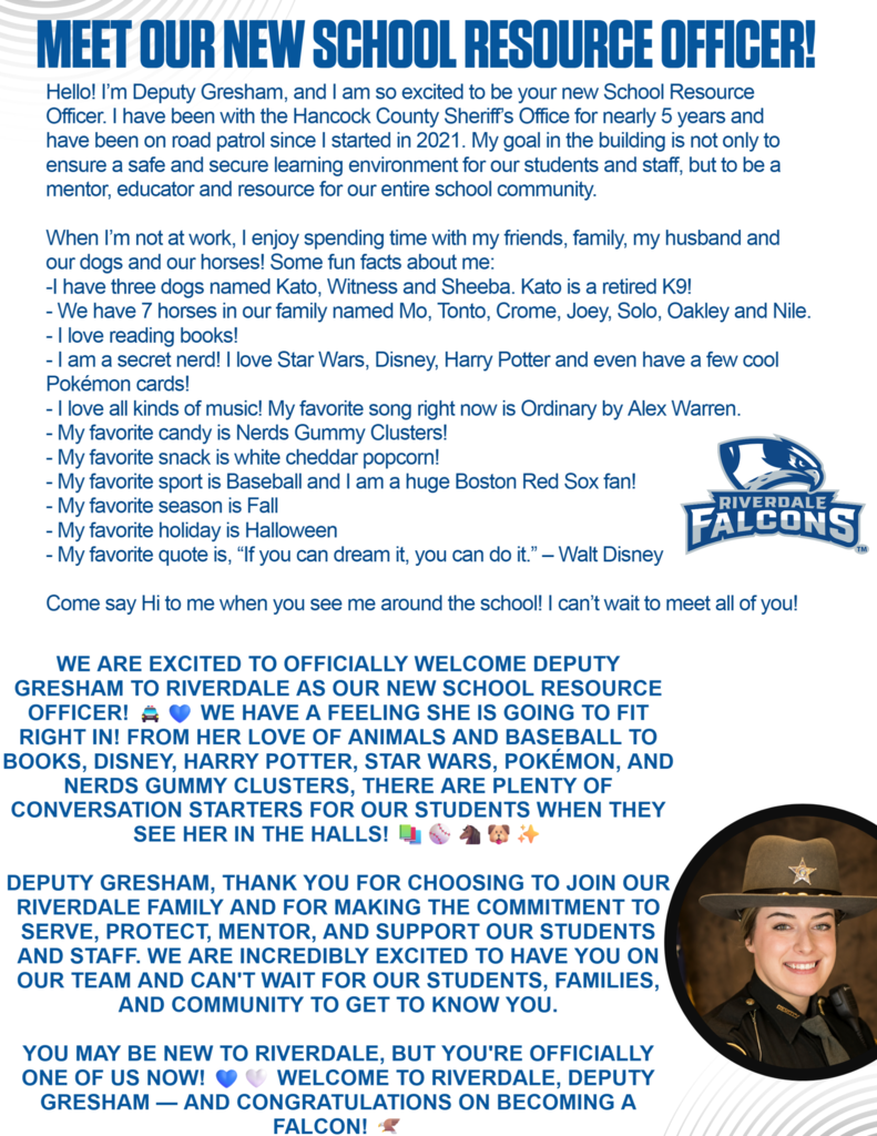 Page 5 September 2026 Falcon Nest News Meet our new SRO