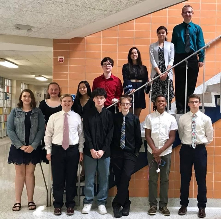 QB team posing on stairs 2019