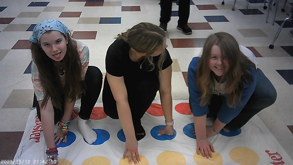 Foreign language students Learning Limbs and Colors via Twister