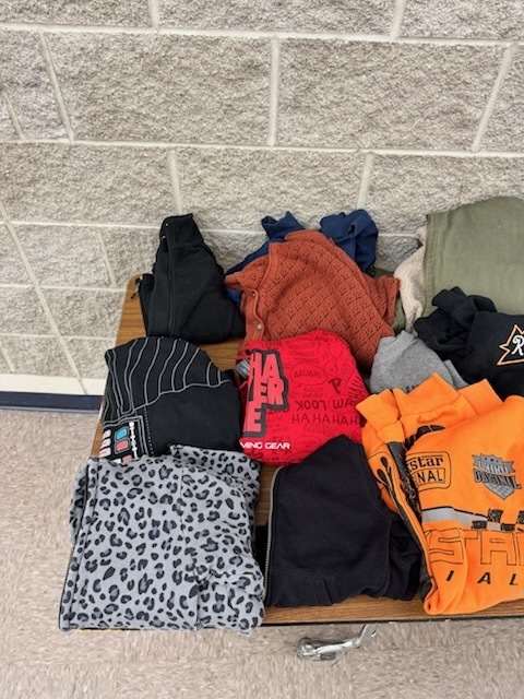 sweat shirts pictures of the lost and found table