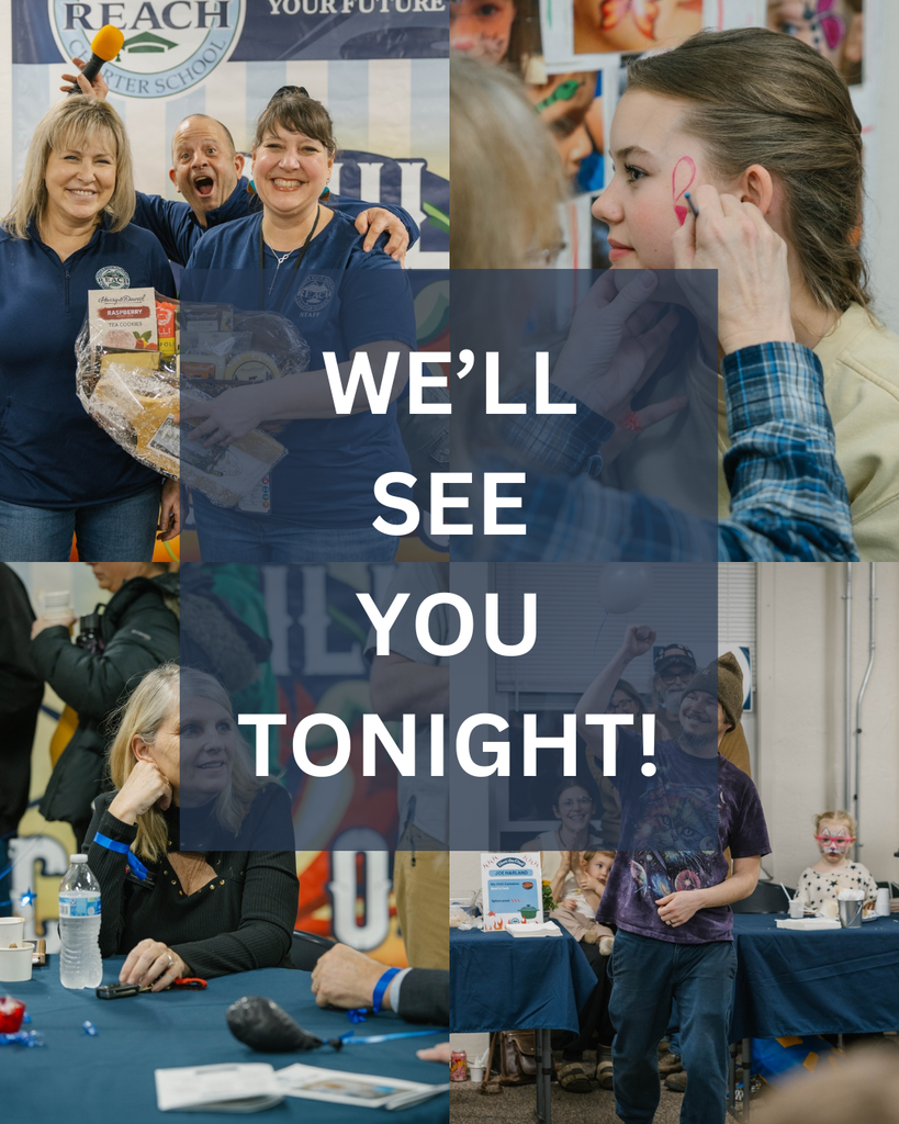 The words, "We'll see you tonight!" on top of 4 photos of people enjoying last year's Chili Cook Off.